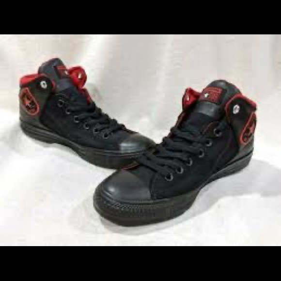 NEW MEN'S CONVERSE CHUCK TAYLOR ALL STAR HIGH STREET CANVAS LEATHER SNEAKERS - Picture 3 of 4